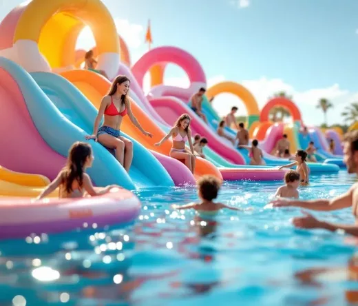 Parc aquatique flottant