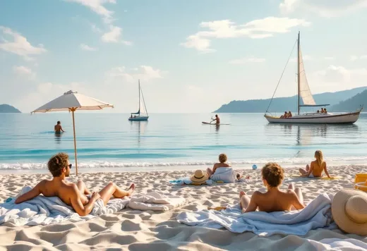 Plage&#x20;de&#x20;Pampelonne&#x20;&#x3A;&#x20;activit&#x00E9;s&#x20;nautiques&#x20;et&#x20;d&#x00E9;tente&#x20;sur&#x20;un&#x20;site&#x20;mythique